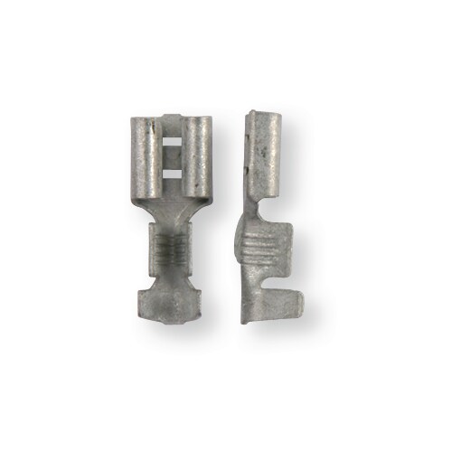 Boîte de 100 clips plats nus laiton étamé 4141, 6,3x0,8, 1-2,5 mm²